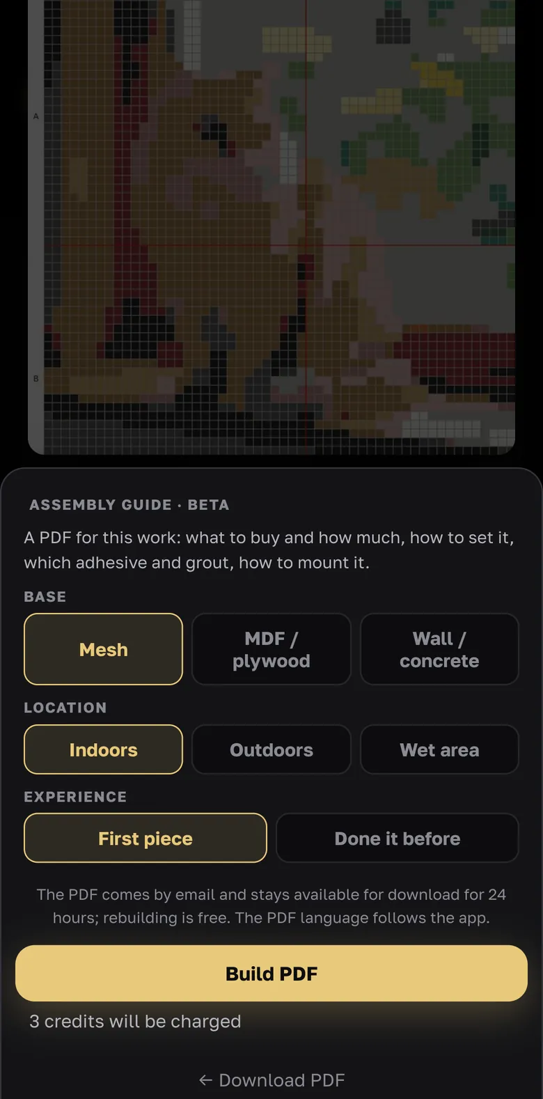 Estimate and assembly