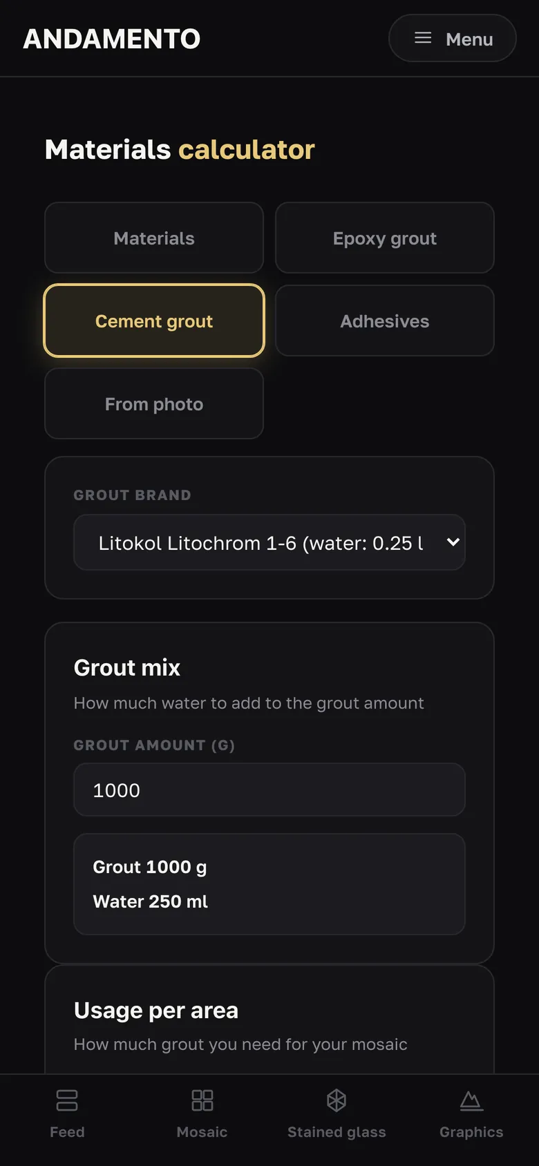 Cement grout