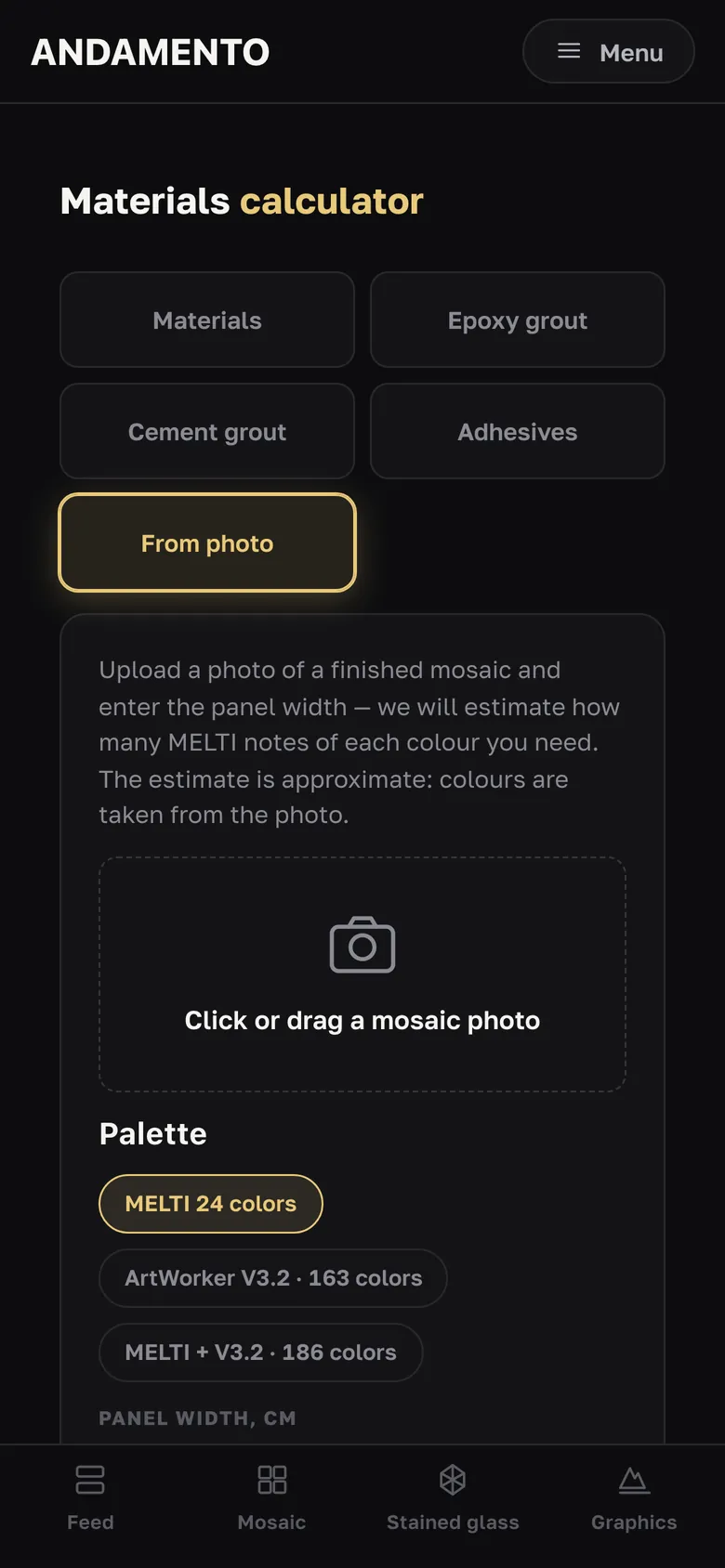 Notas a partir da foto de um mosaico pronto